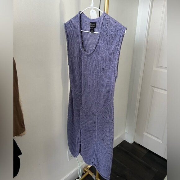 Purple Open Knit Summer Dress - Vintage - Picture 1 of 6